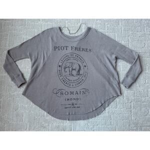 Free People We The Free Waffle Knit Long Sleeve Thermal Top Piot Freres